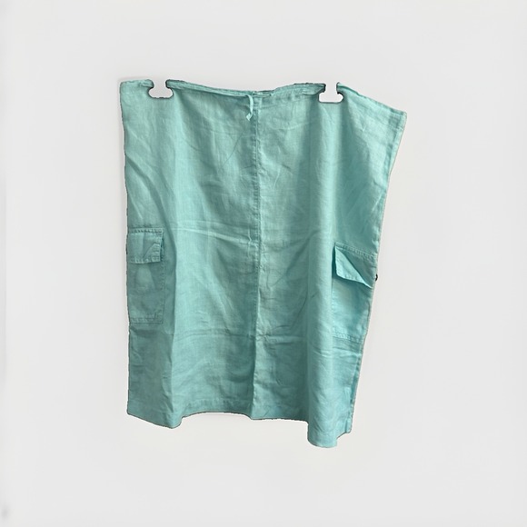 bryn Walker Dresses & Skirts - Bryn Walker Linen Knee Length Skirt Light Blue  Pull On Straight Women's Medium